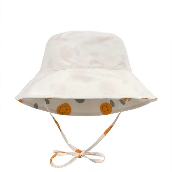 Chapeau Bucket anti-UV réversible Orange