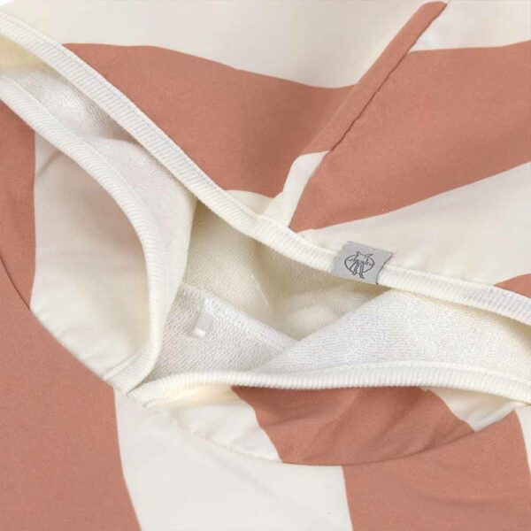 Poncho de bain anti-UV Stripes terracotta