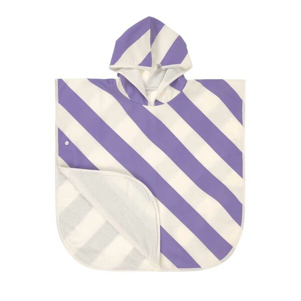 Stripes Anti-UV Swim Poncho Lilac