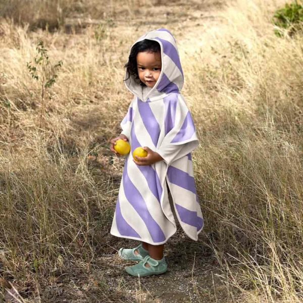 Stripes Anti-UV Swim Poncho Lilac