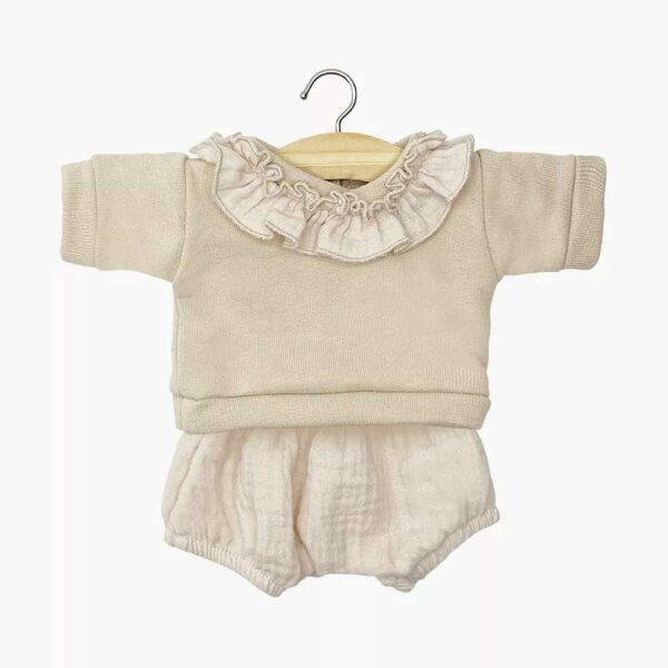 Babies - Marion top with collar and putty bloomer set