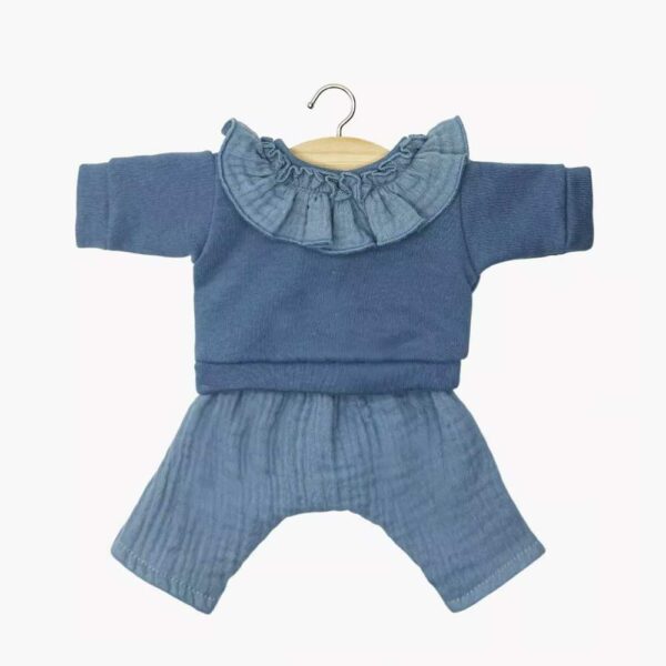 Ensemble Marion et top colerette et pantalon jean