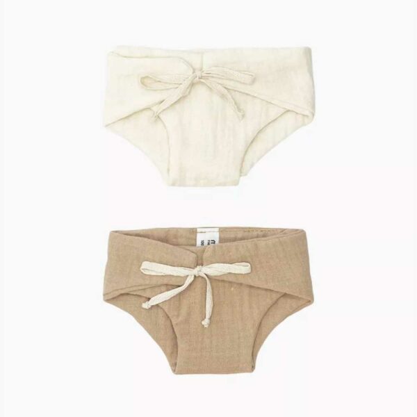 Set of 2 layers with purple/ecru knotties