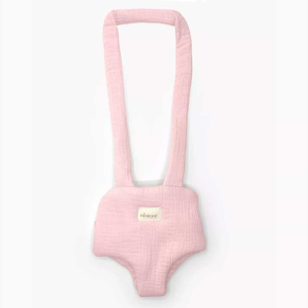Porte-poupée en gaze de coton fraise