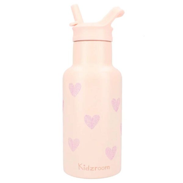 Gourde coeurs rose 350 ml