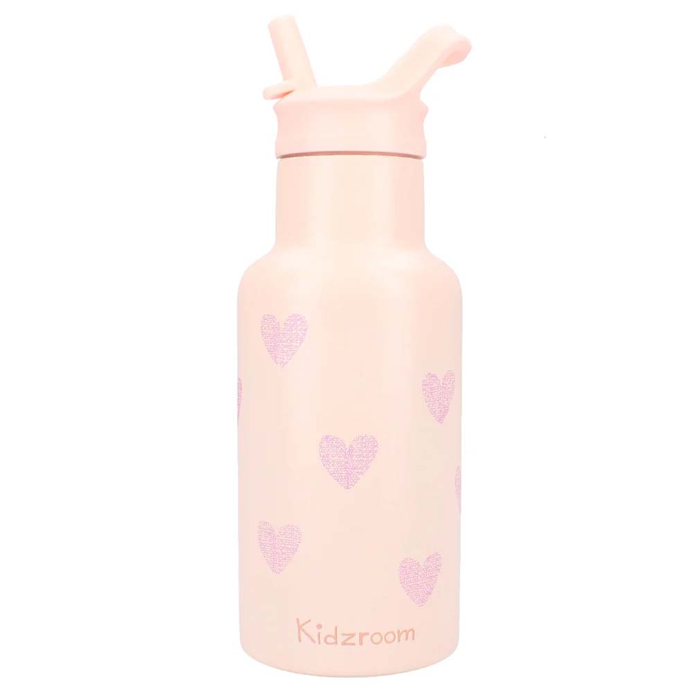 Gourde coeurs rose 350 ml