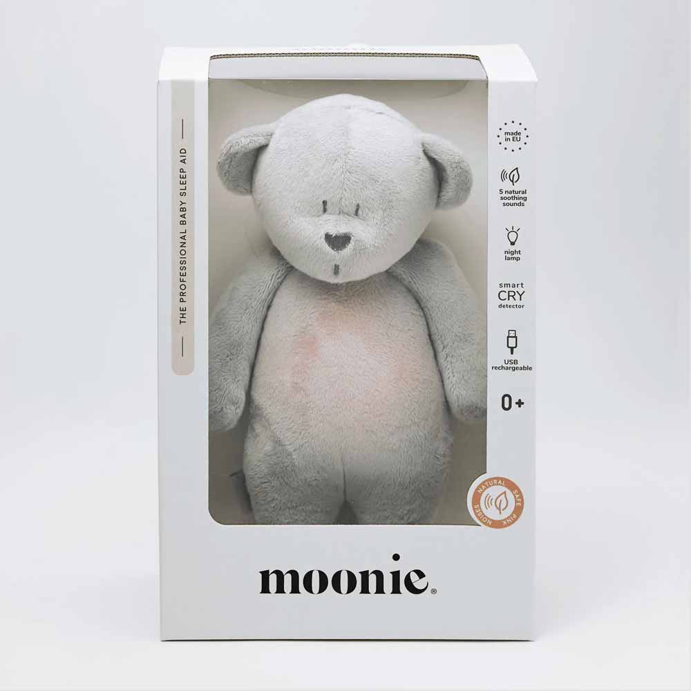 Moonie Bear with Sound and Light Organic Mineral Gray - Image 3