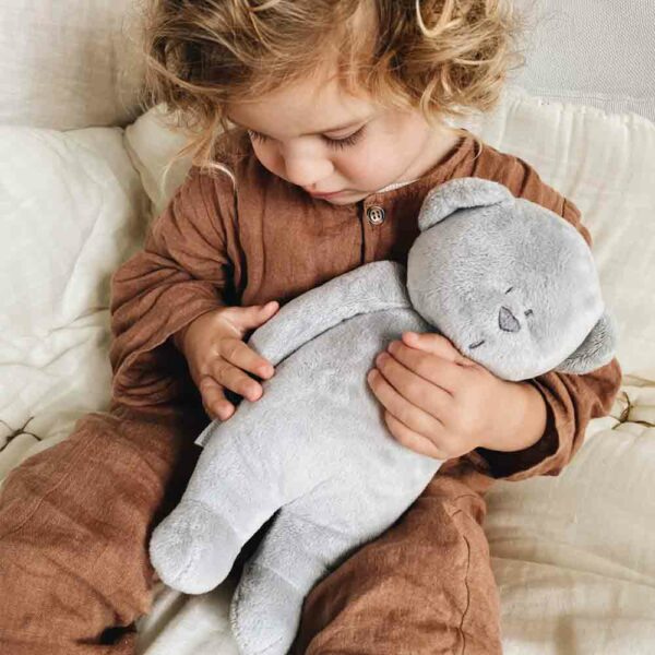 Moonie Bear with Sound and Light Organic Mineral Gray