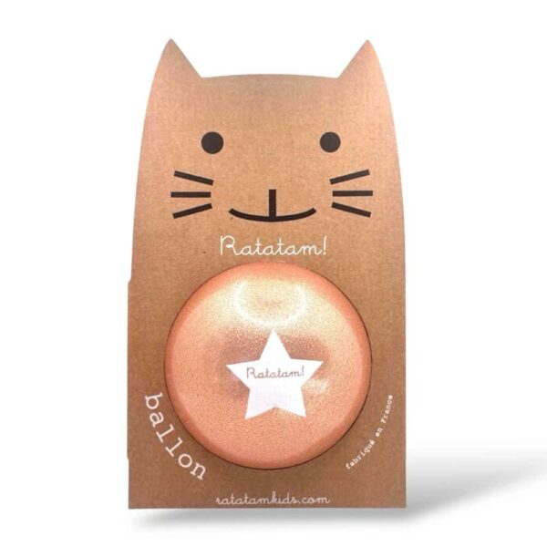 Ballon paillettes chat cuivre 15cm