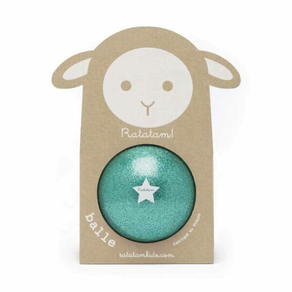 Ballon mouton pailleté vert