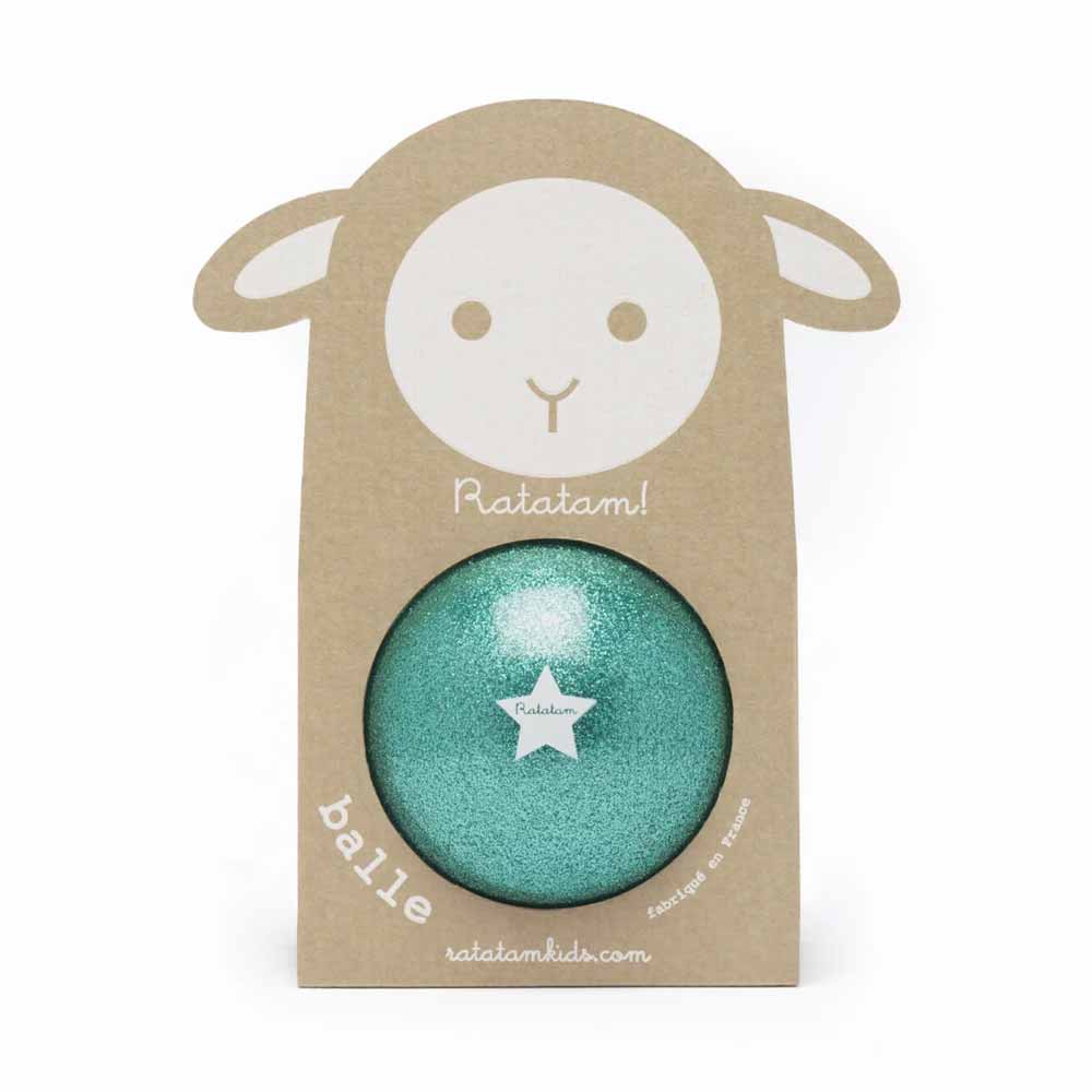 Ballon mouton pailleté vert