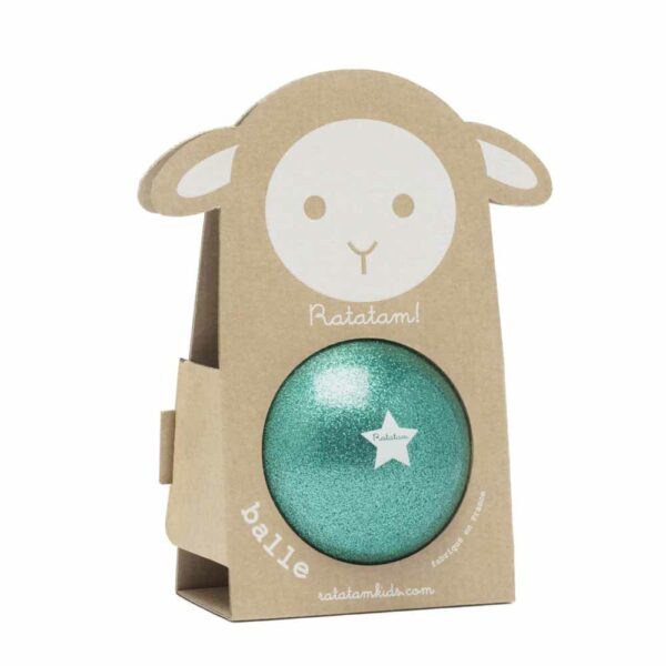 Ballon mouton pailleté vert