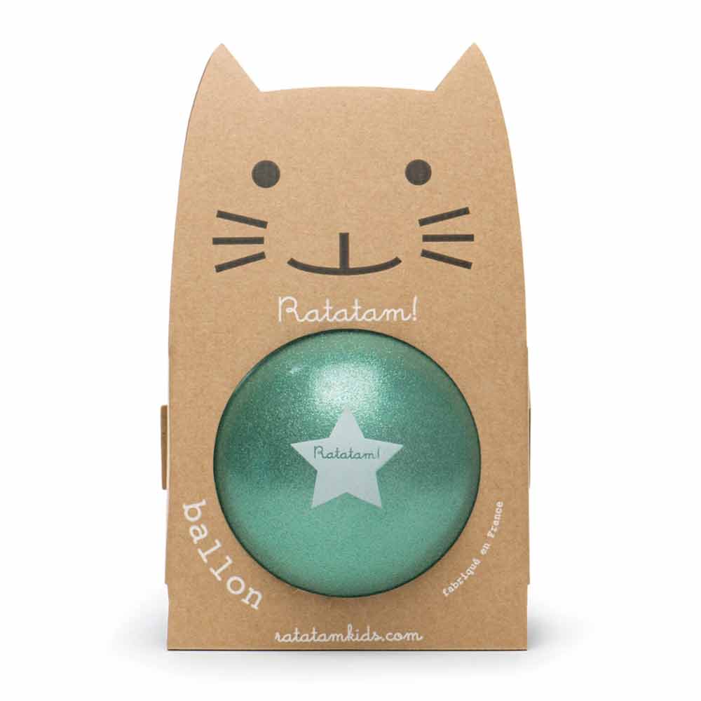 Ballon paillettes chat vert 15cm