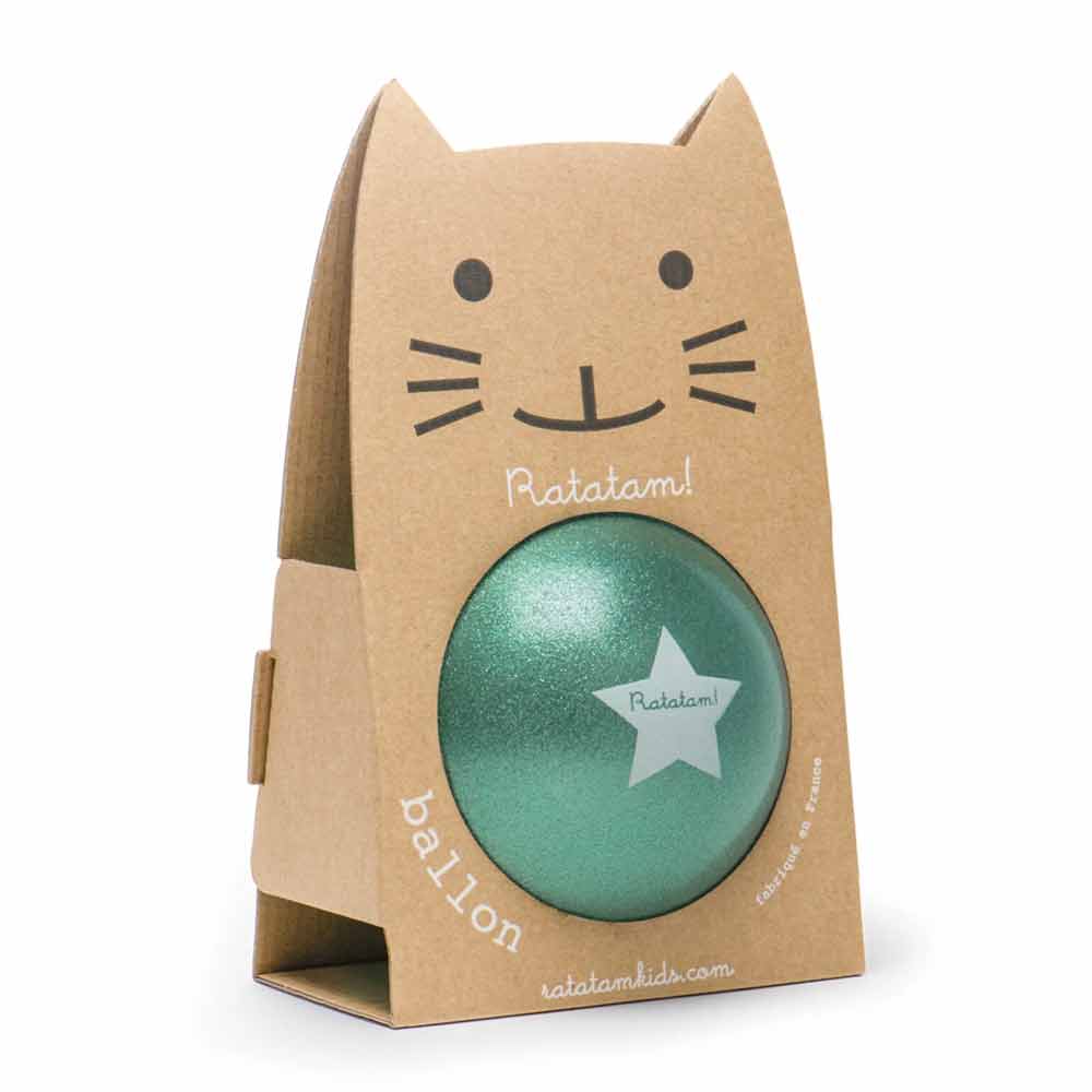 Ballon paillettes chat vert 15cm – Image 2