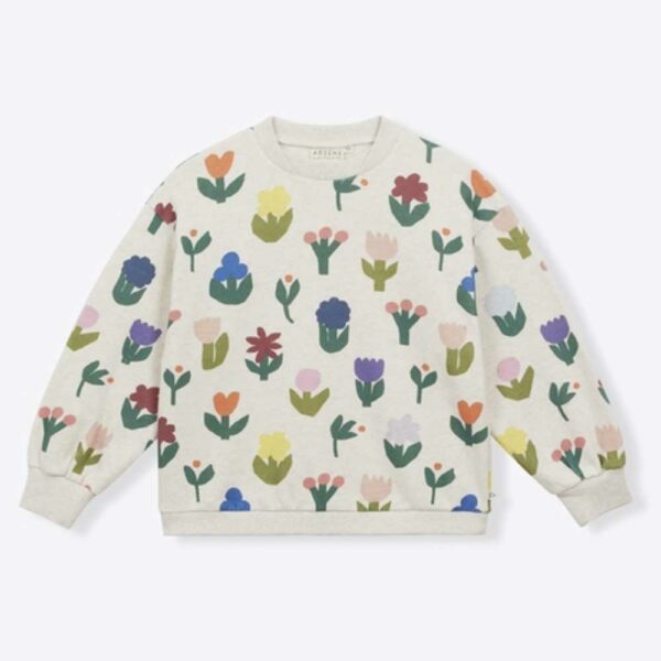 Organic Flowers Fleece Sweatshirt