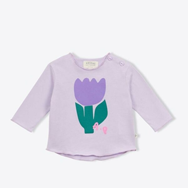 Organic Purple Flowers Baby T-Shirt