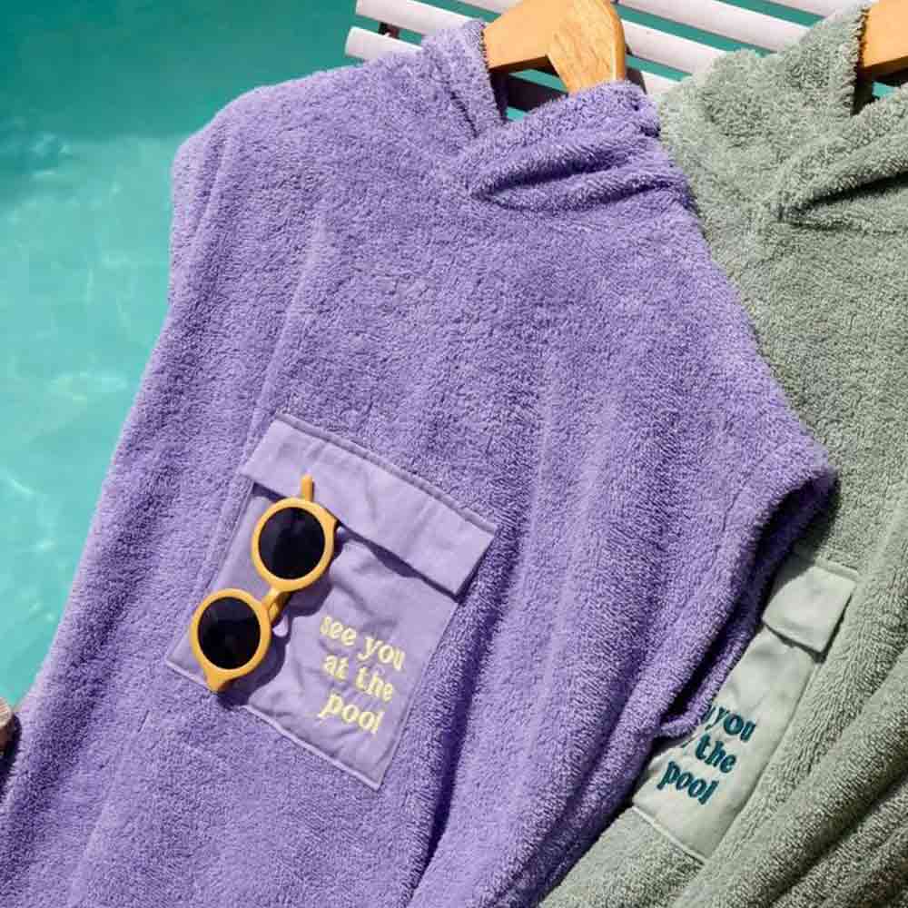 Terry Surf Poncho purple - Image 5