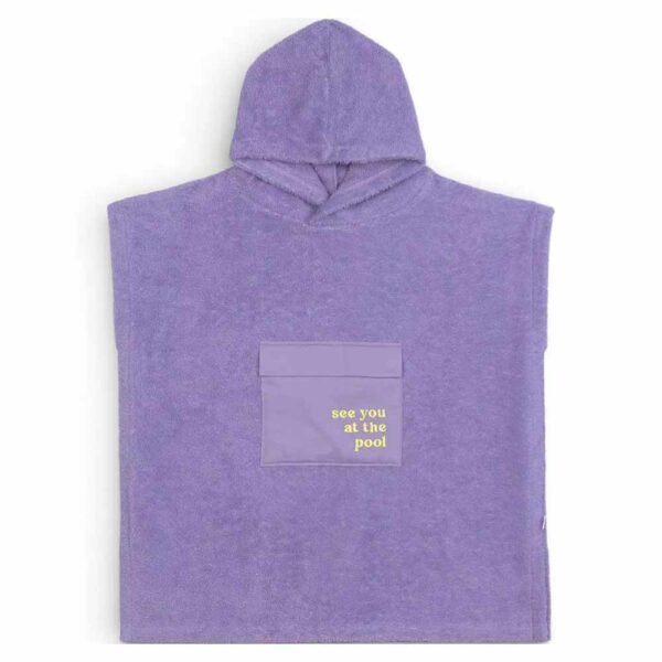 Terry Surf Poncho purple