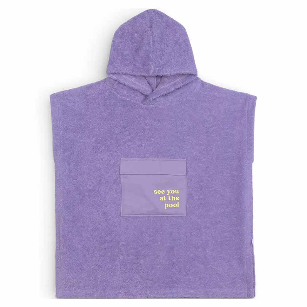 Terry Surf Poncho purple