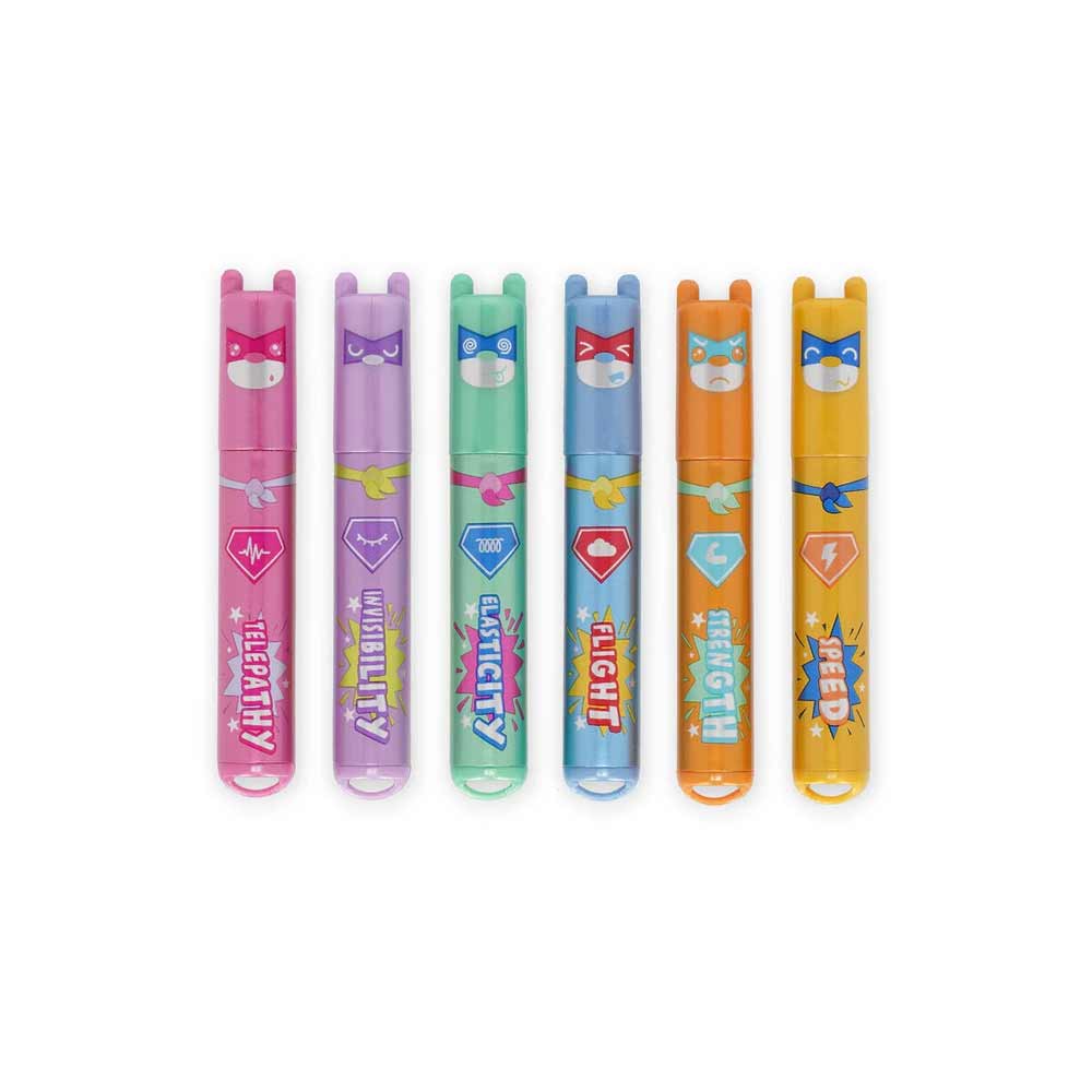 Set of 6 mini highlighters Teddys Superpower - Image 2