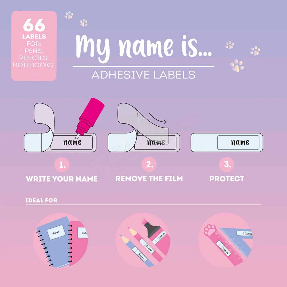 Set of 3 Stickers Sheet Kitty - Image 4