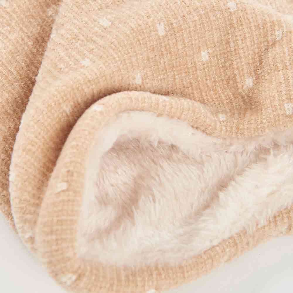 Taupe knit baby neck warmer - Image 2