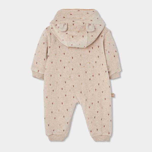 Printed velvet pilot suit