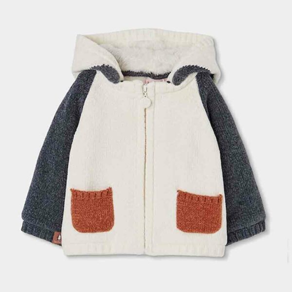 Jaquette velours à capuche Pingouin