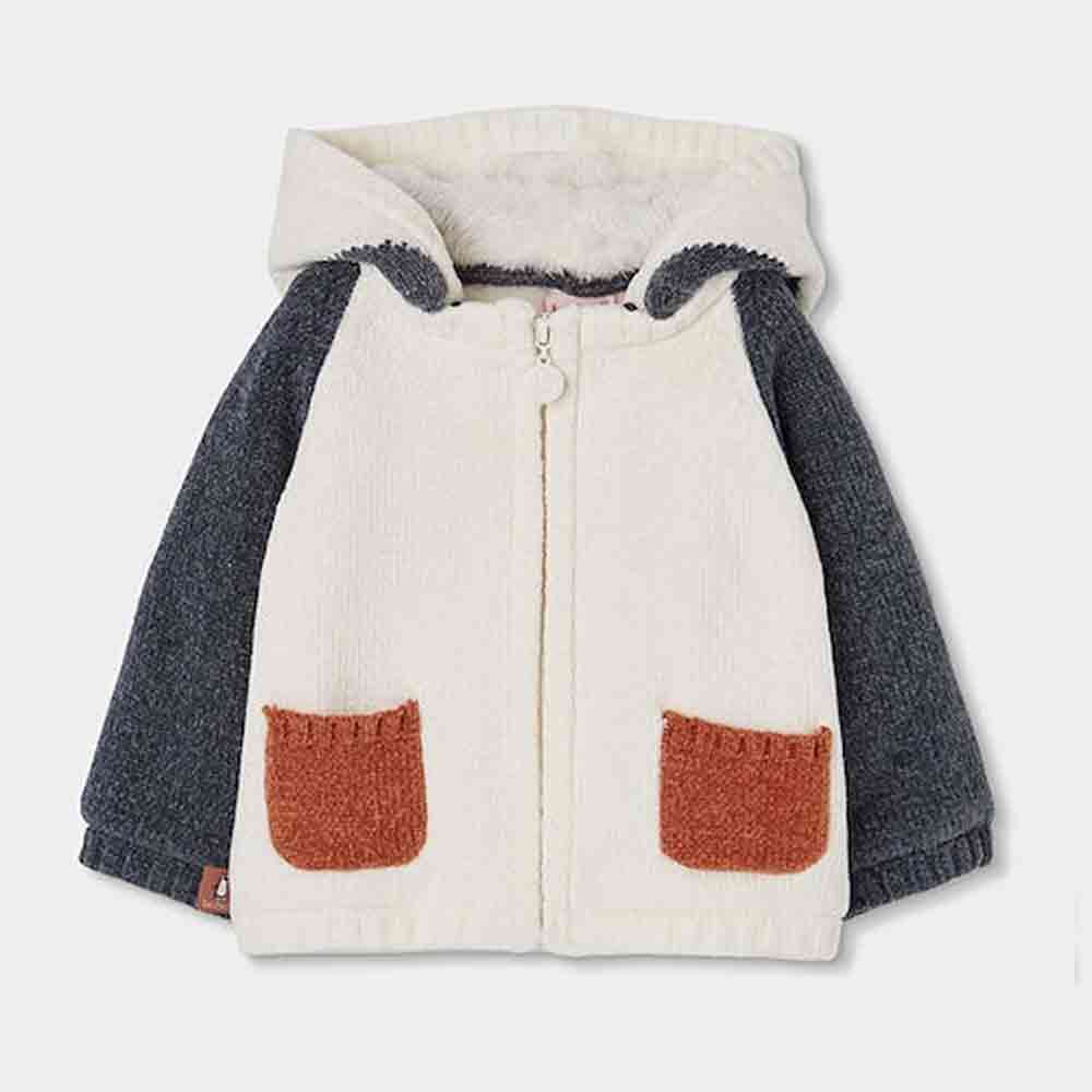 Jaquette velours à capuche Pingouin