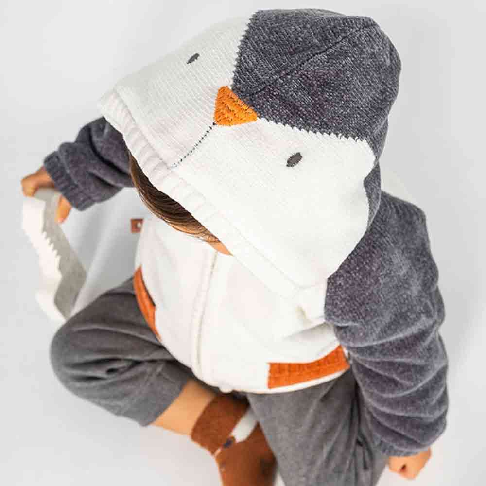 Jaquette velours à capuche Pingouin – Image 2