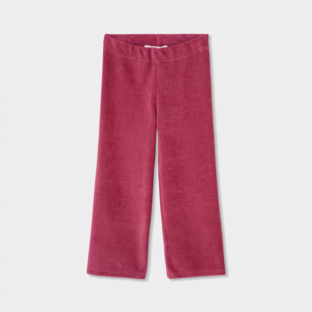 Girls' burgundy corduroy trousers