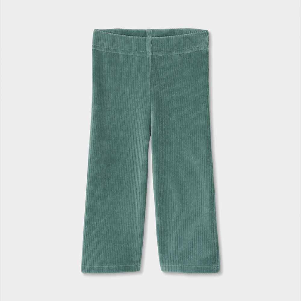 Pantalon fille en velours côtelé pin