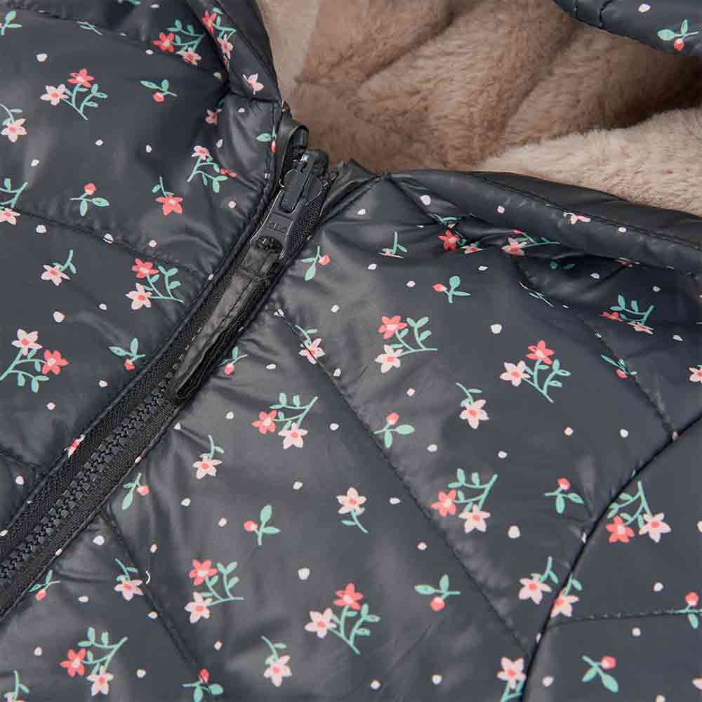 Girls' printed reversible parka - Image 3