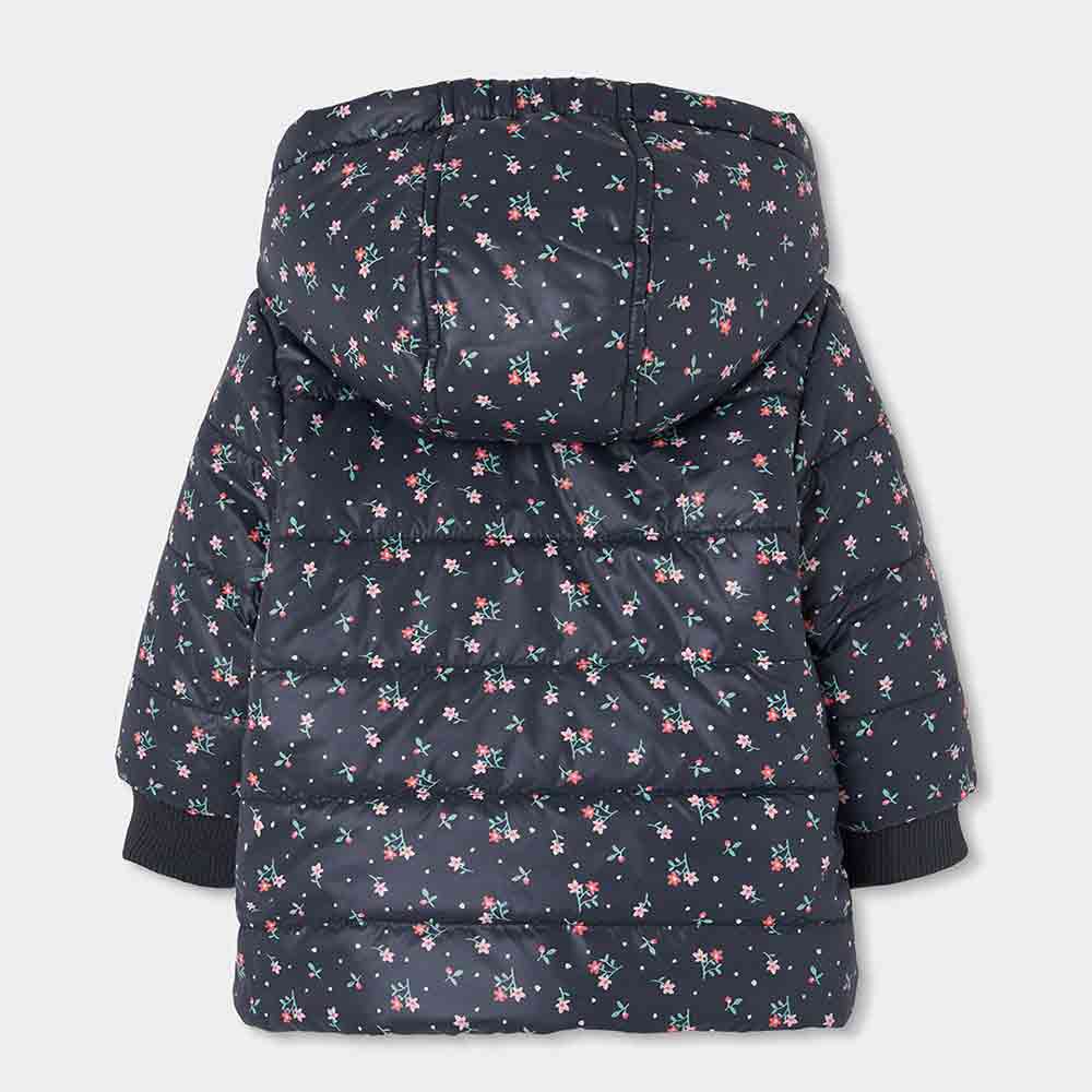 Girls' printed reversible parka - Image 4