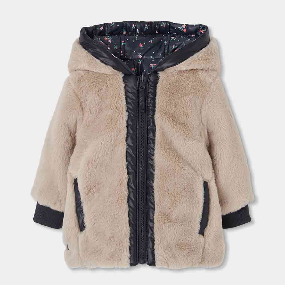Girls' printed reversible parka - Image 7