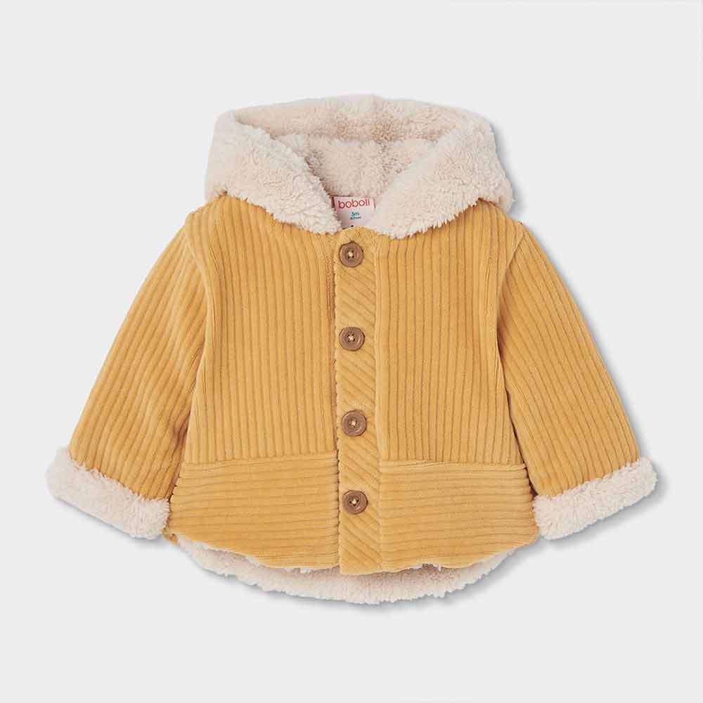 Lined knit baby jacket
