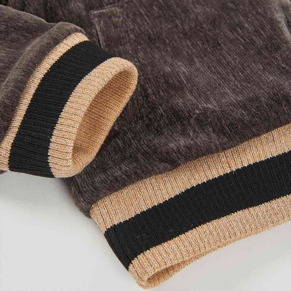 Girls' mocha velvet jacket - Image 4