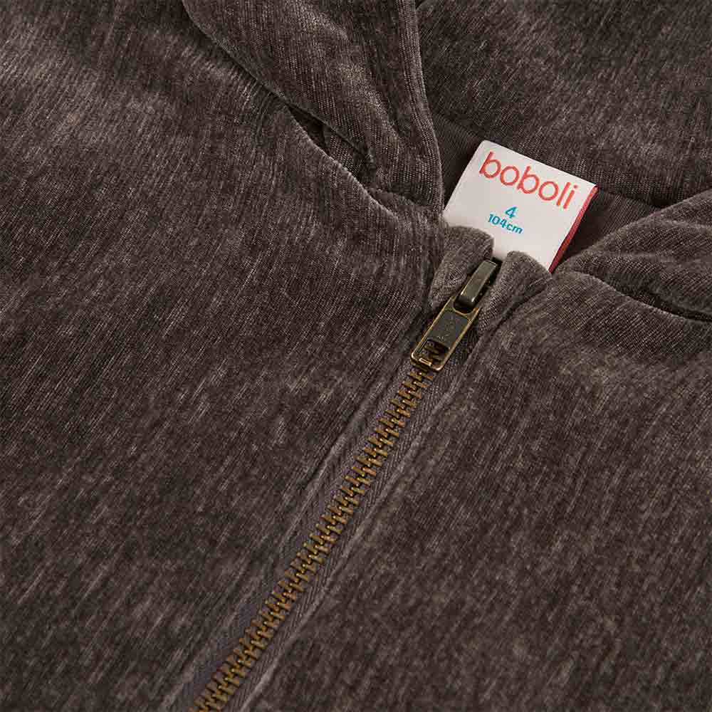 Girls' mocha velvet jacket - Image 5