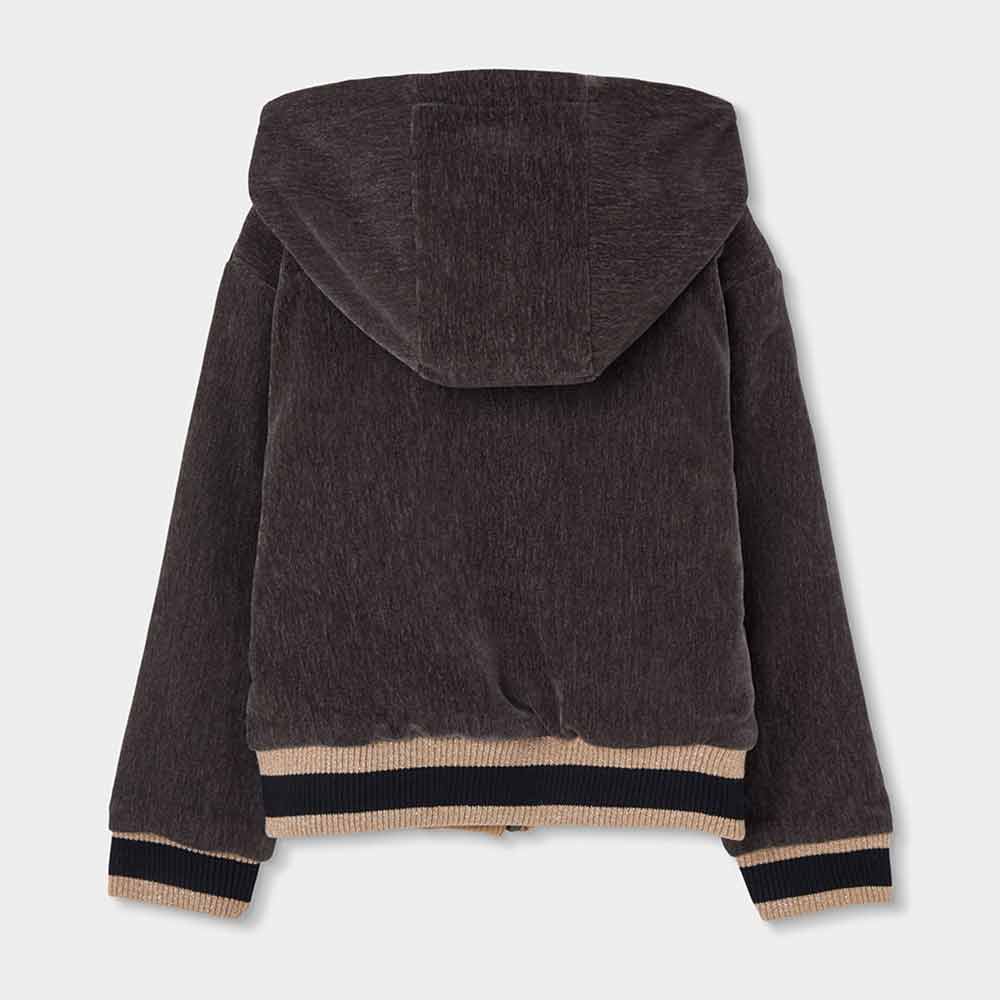 Girls' mocha velvet jacket - Image 3