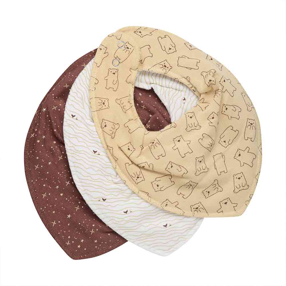 Pack de 3 bavettes Ours polaire