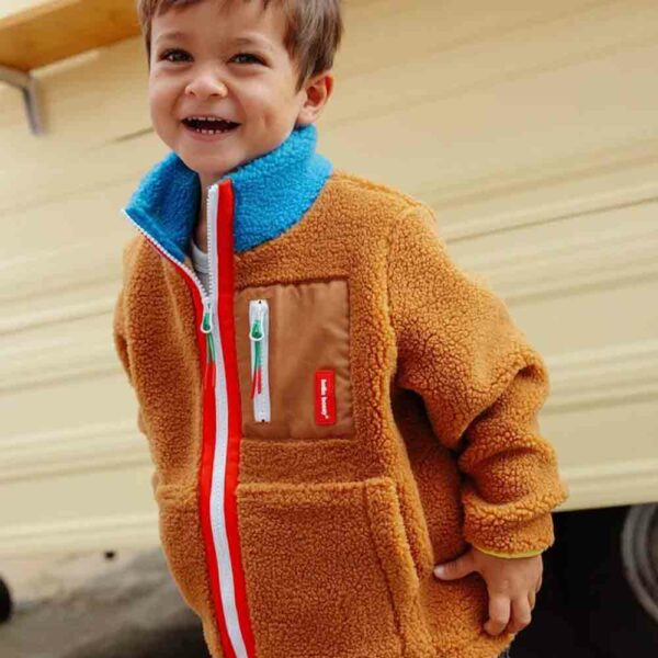 Hello Hossy Blue Camel Fleece Jacket