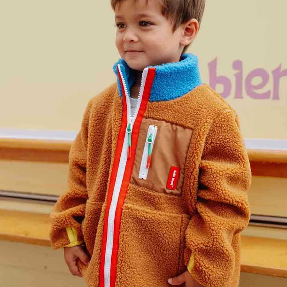 Hello Hossy Blue Camel Fleece Jacket - Image 3