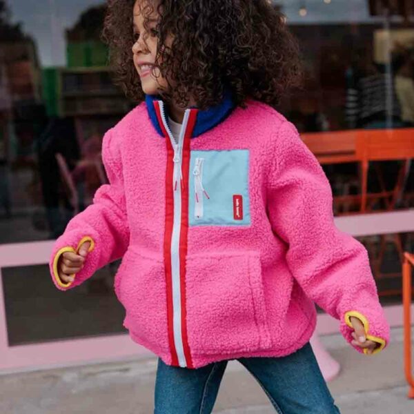 Hello Hossy Fushia Fleece Jacket