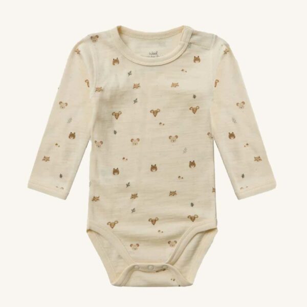 Baby bodysuit Baloo Forest merino 50%