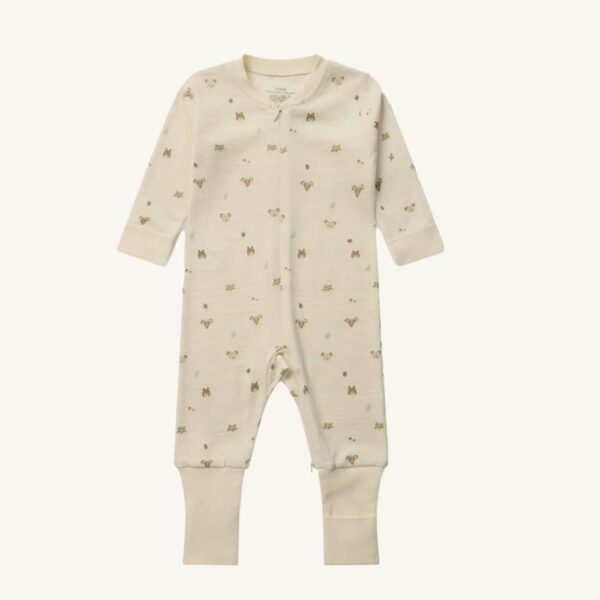 Baby pajamas Manu Forest merino 50%