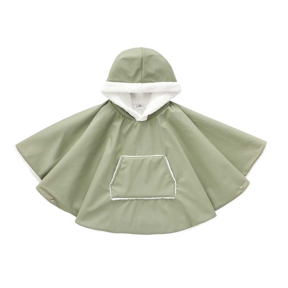Sage green/sherpa baby oilskin