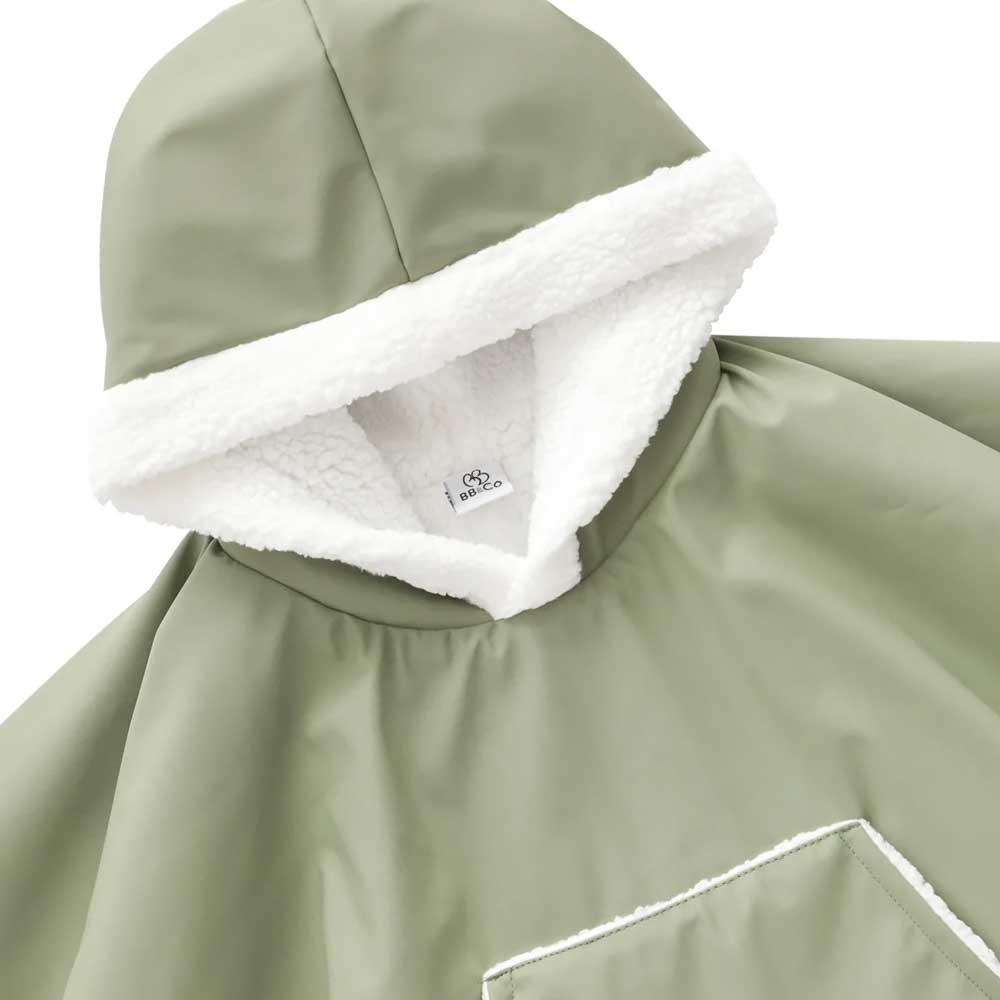 Sage green/sherpa baby oilskin - Image 2