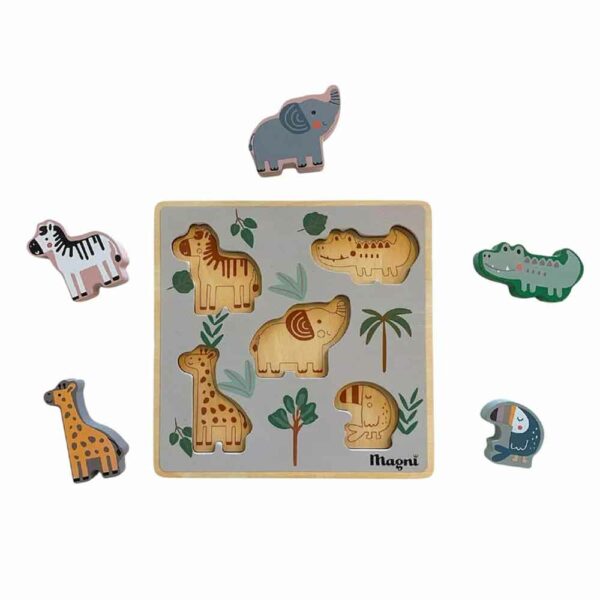 Wooden Awakening Puzzle Savannah Animals
