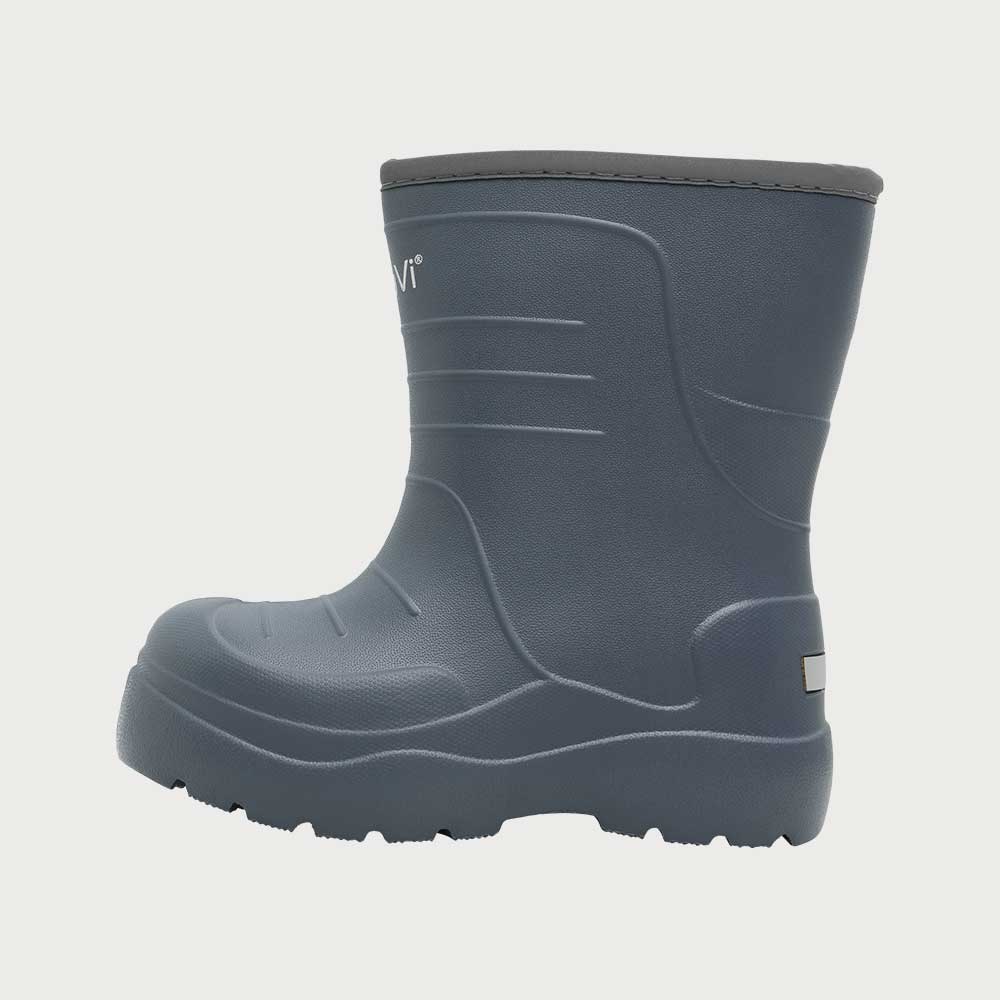 Furred rain boots plain grey - Image 3