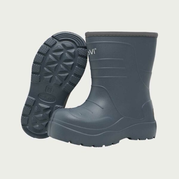 Furred rain boots plain grey